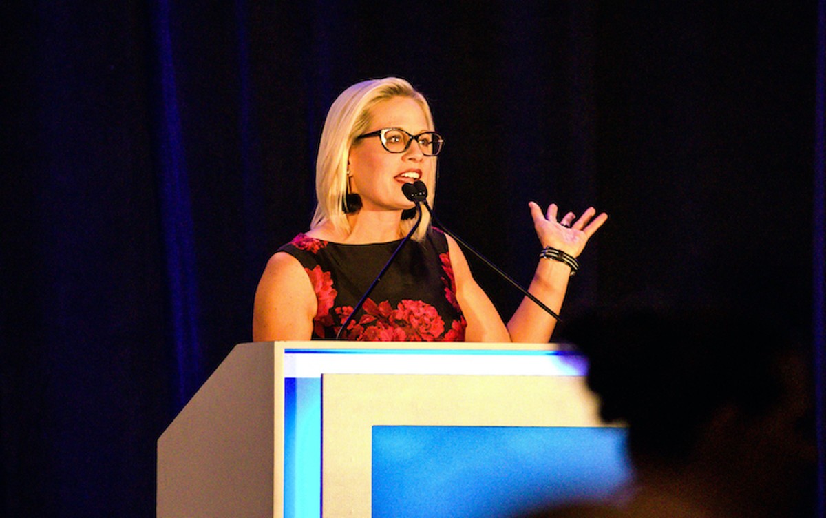 Sen. Kyrsten Sinema’s ostentatious thumbs-down marred the passage of the American Rescue Plan.