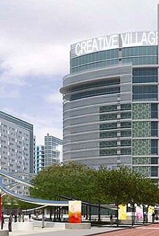 A rendering of the proposed Creative Village featuring the UCF downtown campus.
