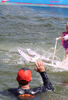 This baby from Winter Haven is probably the world's youngest water skier