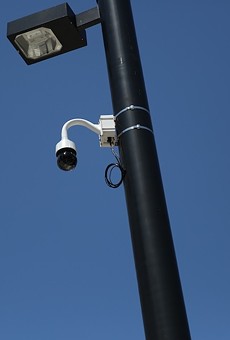 A surveillance camera in downtown Orlando.