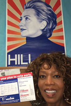 Actress Alfre Woodard celebrates Hillary's birthday in Orlando today with early voter birthday bash