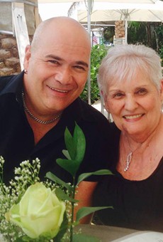 Terry DeCarlo with his mother, Anne Fabrikant