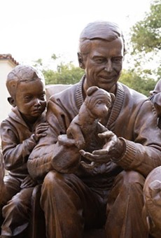 Statue of beloved PBS television host Mr. Rogers unveiled on Rollins College campus in Winter Park