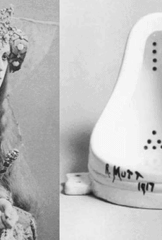 Cancerian artist Baroness Elsa von Freytag-Loringhoven, from whom Marcel Duchamp may have stolen 'Fountain' (right)