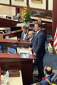 Ron DeSantis addresses the Florida legislature during State of the State address.