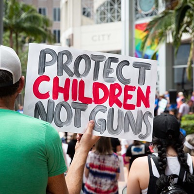 The March For Our Lives rally against gun violence in Orlando following the 2018 mass shooting at Marjory Stoneman Douglas High School.