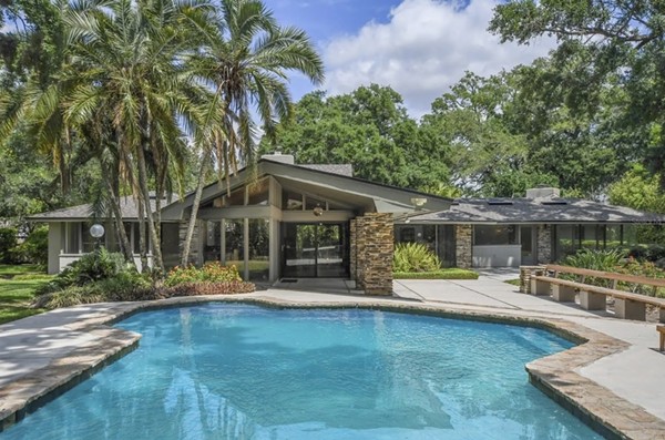 A Frank Lloyd Wright-inspired mid-century home is on the market in Orlando for $1.3 million