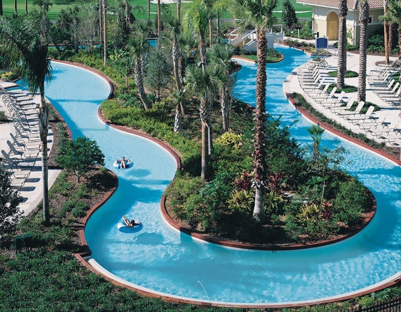 Omni Orlando Resort
1500 Masters Blvd., ChampionsGate, 407-390-6664
If the stagnant waters of a typical pool just aren&#146;t your cup of tea, hop into an inner tube and take a ride down Omni&#146;s 850-foot lazy river instead. The channel runs through tunnels, hidden canyons and waterfalls, so there&#146;s plenty to see as you laze the day away. And if the stream gets too crowded, escape to the formal pool, an elegant oasis with eight exclusive cabanas available to rent. The regular pool and lazy river are open from 8 a.m. from 10 p.m. The formal pool gives you a little more time for relaxation, and to enjoy the sunrise and sunset, as it opens at 6 a.m. and closes at 10 p.m. Friends and family can join registered guests at the pools. 
Photo via Omni Orlando Resort At Champions Gate/Facebook