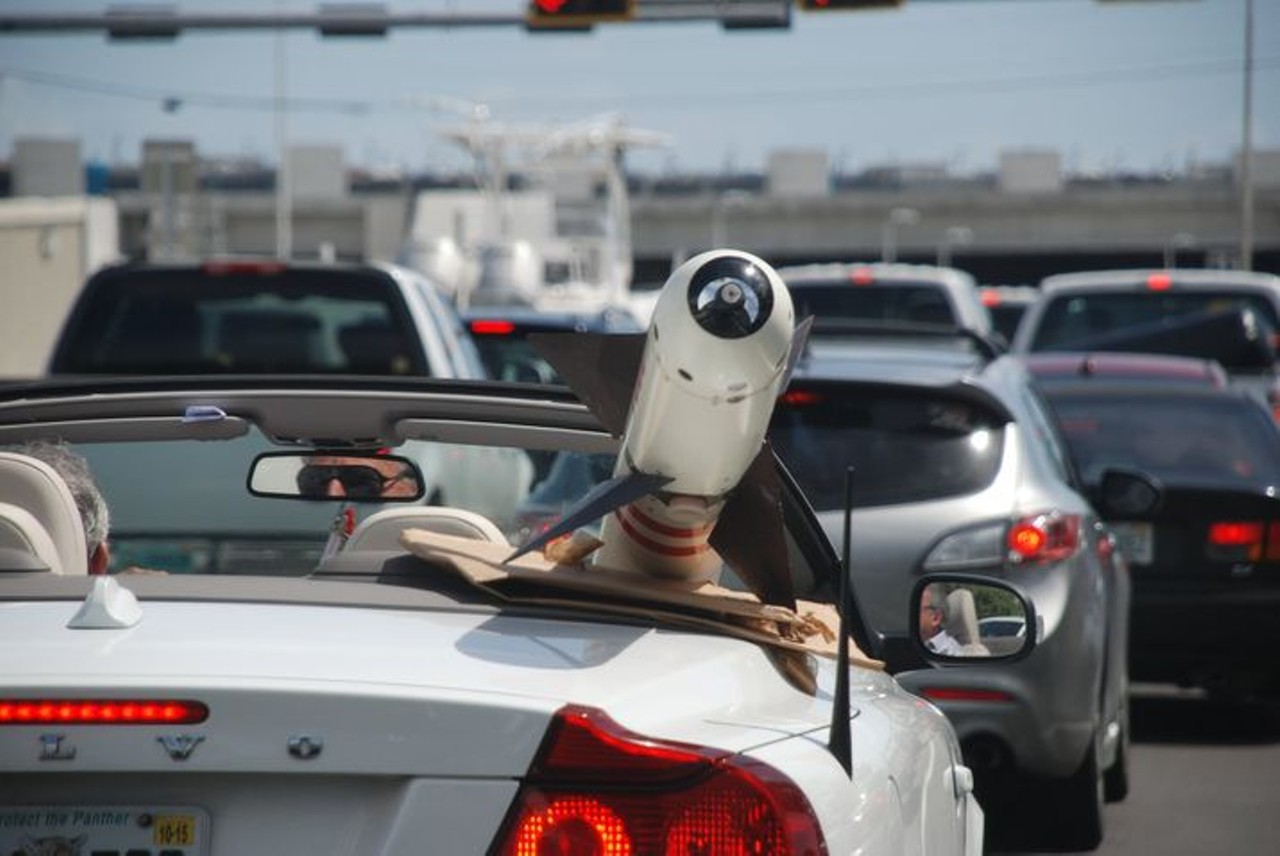 You could drive around with a missile in your car 
Photo via Palm Beach Post