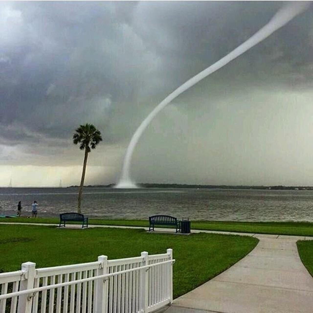 You could get pummeled by a water spout and die in a watery plume of terror.
Photo via Instagram user 305ssom