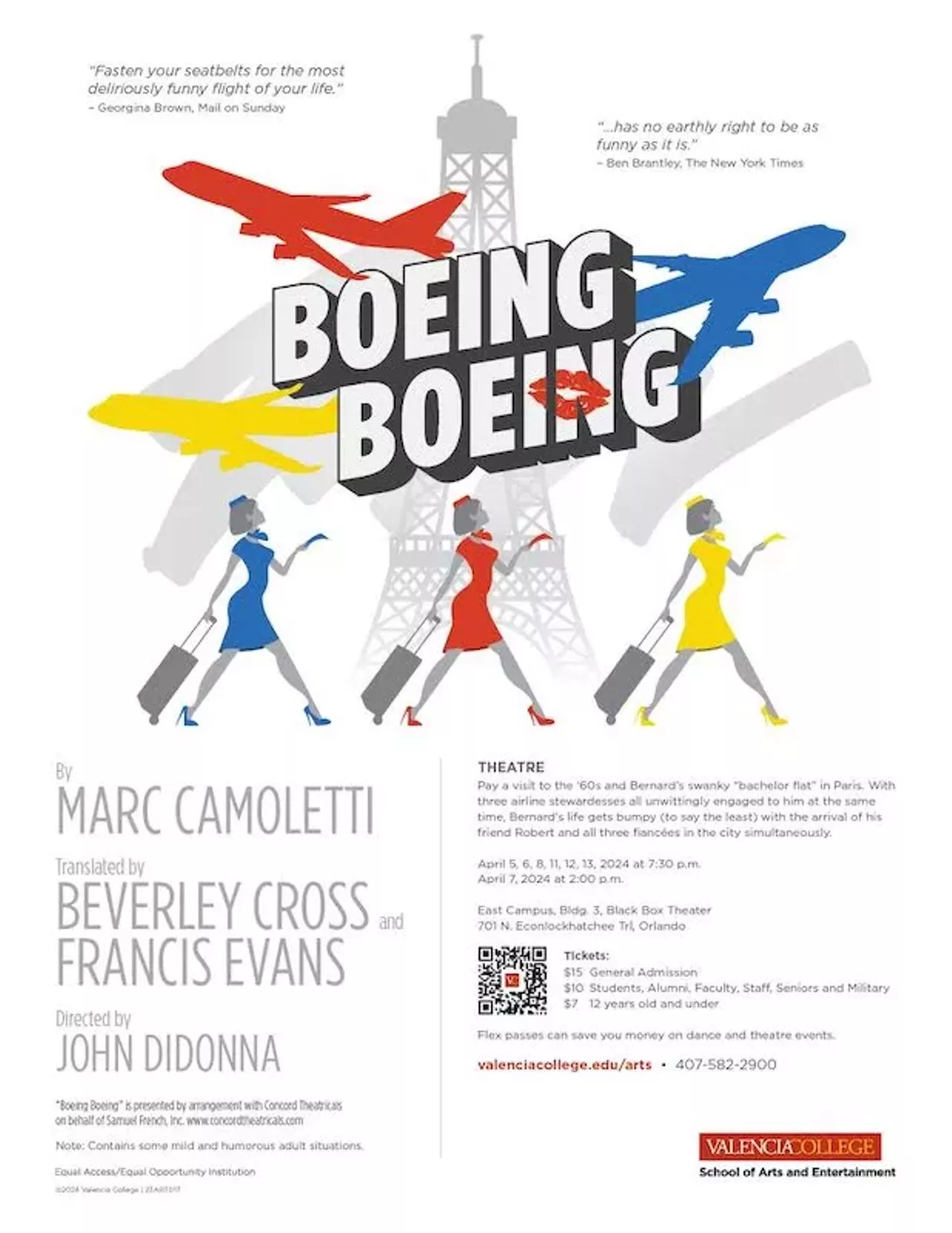 Boeing Boeing” | Valencia East Campus Black Box Theater | Theater | Orlando  Weekly