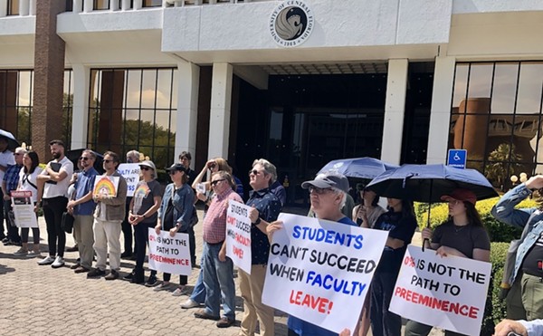 Students and faculty at UCF rally in support of faculty's contributions to student success as the administration flip-flops on salary increase for professors.