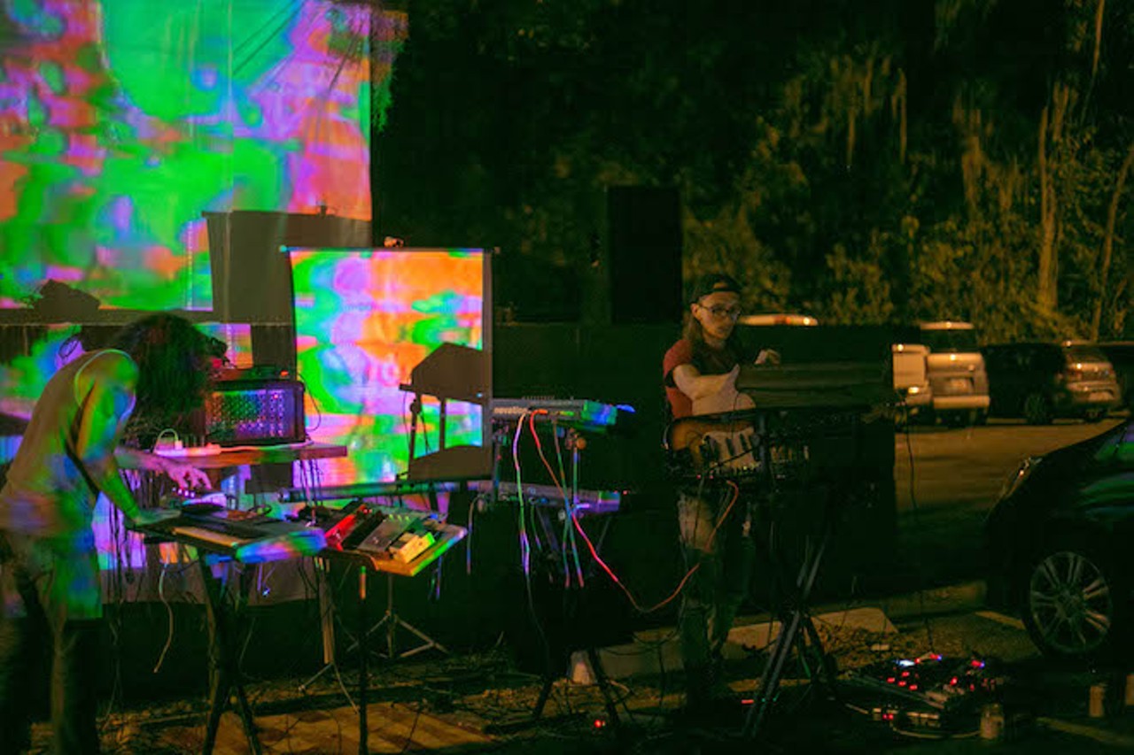 Under the trees: Photos from Film Speak in the Guesthouse parking lot