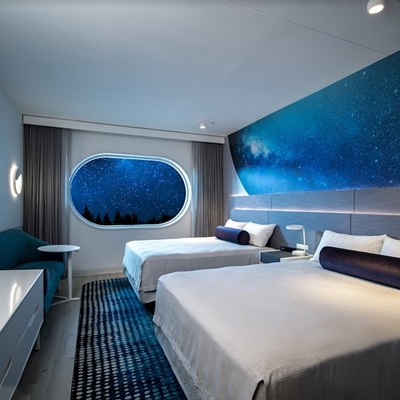 Guest room at Universal Terra Luna Resort