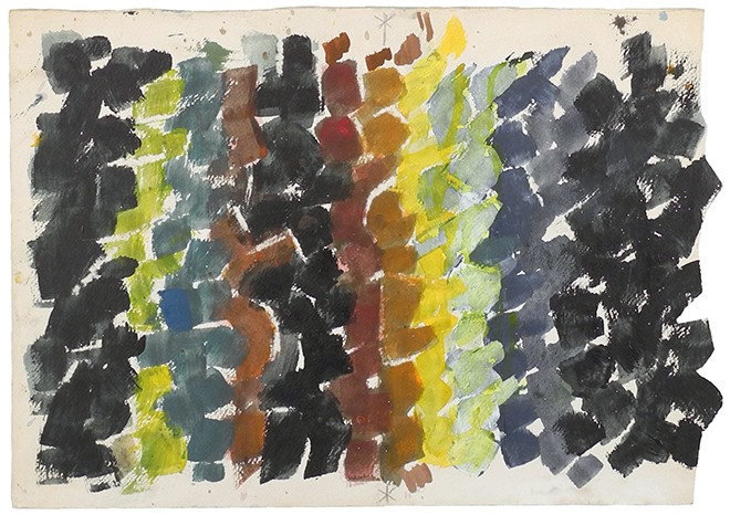 Untitled, 1968. Acrylic on paper. Collection of Jacqueline Bradley and Clarence Otis