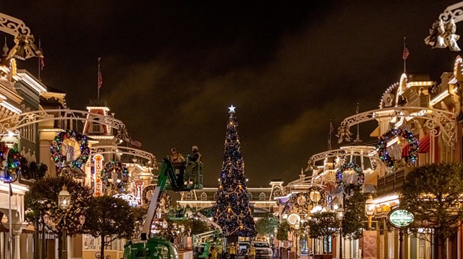 Walt Disney World starts transforming their park for the holidays