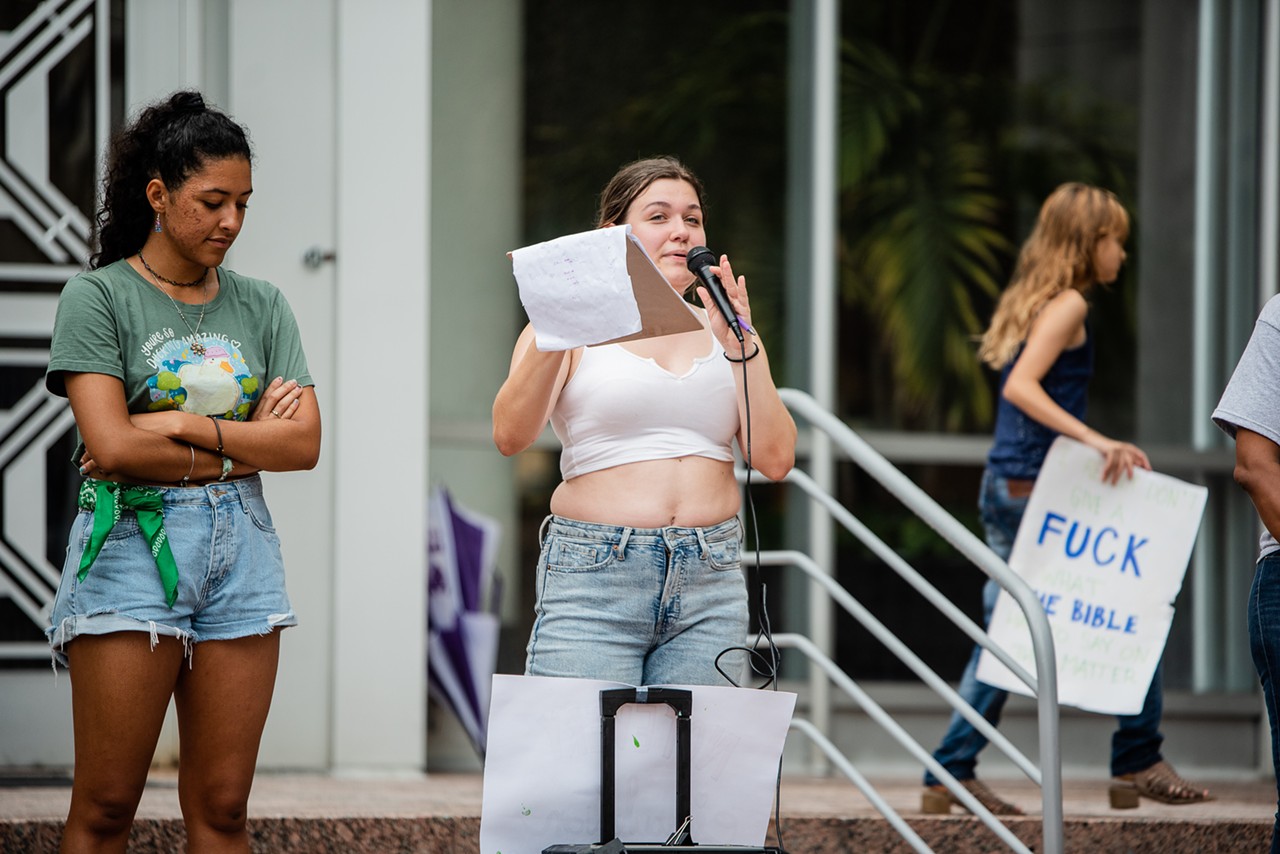 Young activists protest for abortion rights at Future Leaders of Orlando rally